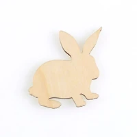 hare rabbit model mascot laser cut craft diy decor silhouette blank unpainted 25 pieces woodwork 1496