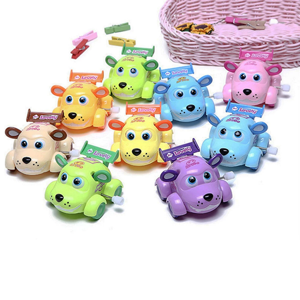 Милая собака мультяшный беговый автомобиль заводная игрушка Классическая