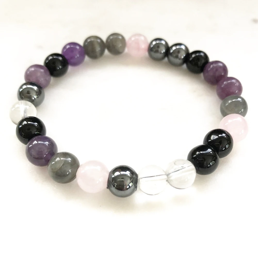 Ruberthen новый дизайн гематитовый браслет с кристаллами женский из черного оникса