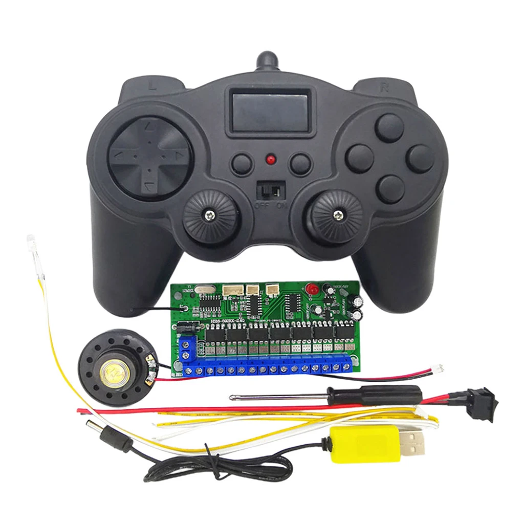

2.4GHz Remote Controller Transmitter Receiver Built-in 400mah Battery Model Excavator DIY Robot Parts Accs