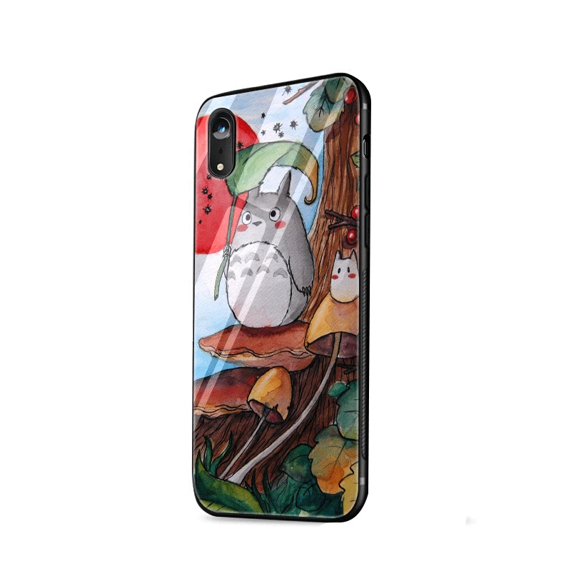 Spirited Away Totoro Glass Case For iPhone 5 5s SE 6 6s 7 8 Plus 11 Pro X XR XS Max Cover |