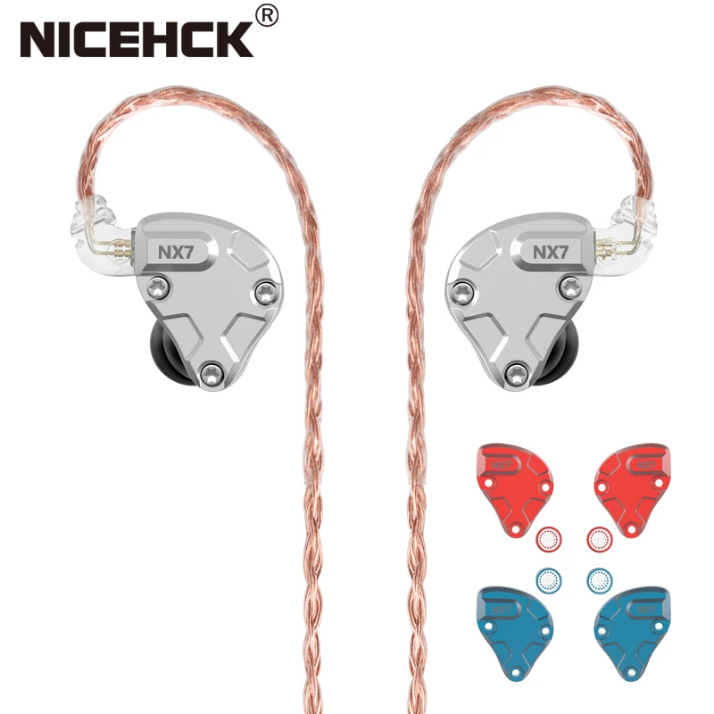 Наушники NiceHCK NX7 Pro HIFI 4BA + двойной динамический CNT пьезоэлектрическая керамика
