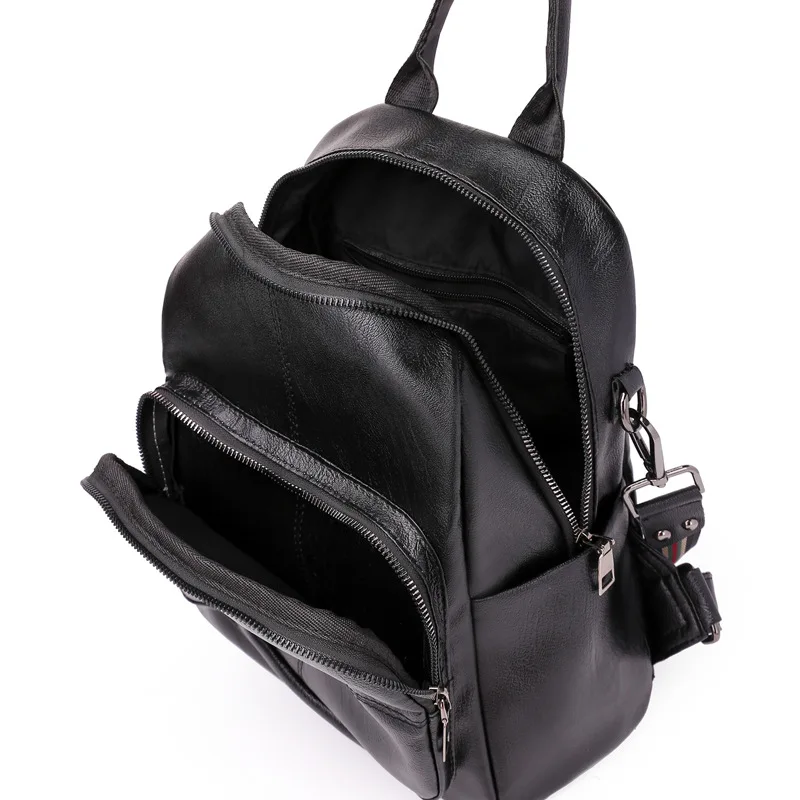 

New Arrive Lady Travel Backpack PU Leather Fashion korean lightweight girls back pack school backpack