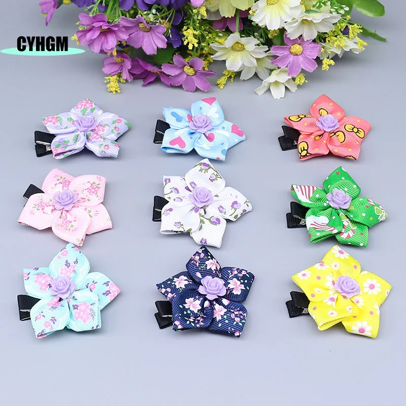 

wholesale silk ribbon hair clips for girls hairpins headwear cute spinki do wlosow Barrettes kids hanfu hair accessory S01-1