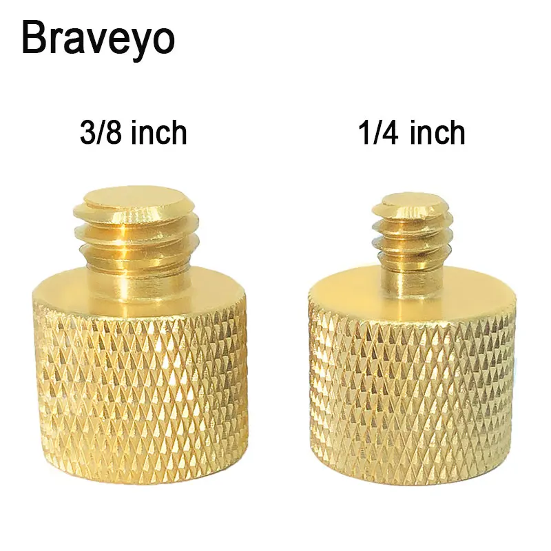Universal Camera Screws 1/4 to 3/8 Inch Mutual Conversion Brass Material Tripod Monopod Quick Mount Adapter For Dslr Accessories