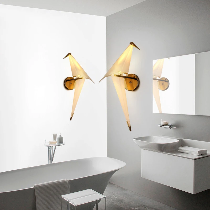 Светодиодный светильник с птицей настенный прикроватная лампа креативный