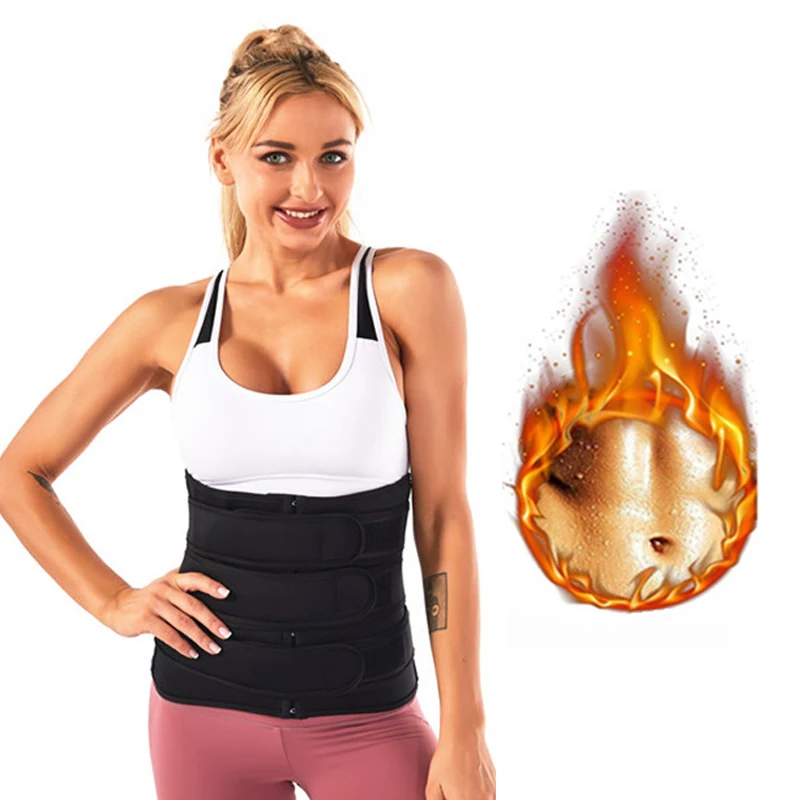 

Popular Body Slimmer Belt Sweat Band Faja Waist Trainer Neoprene Sauna Wrap Sweat Girdle Corset Body Shaper For Lower Belly Fat