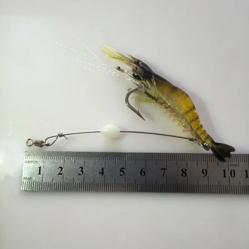 

12pcs/lot Classic 9cm 6g Soft Fishing Lures Fake Shrimp Floating Soft Bait Artificial Silicone Shrimp with Hook Fishing Tackle