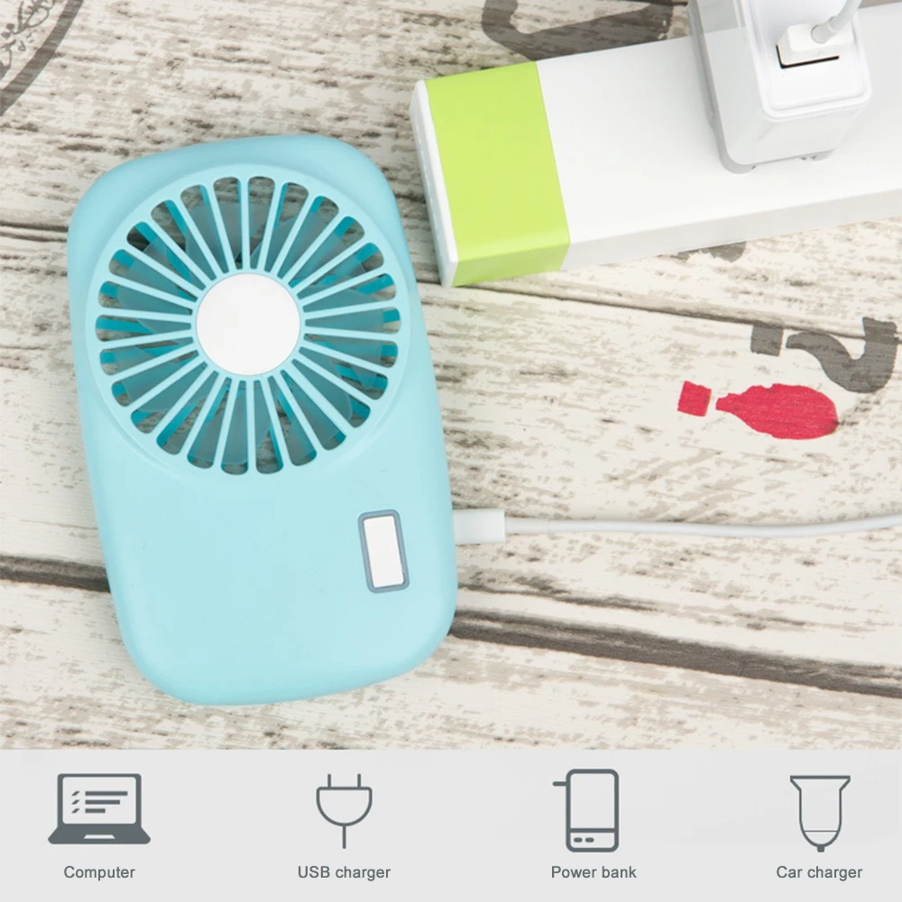 Карманный вентилятор с рисунком Usb зарядка для дома и офиса регулируемая