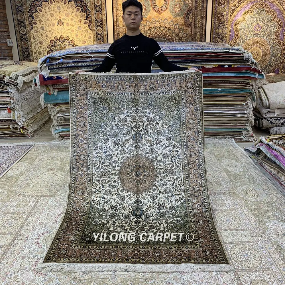 Yilong 4 'x 6' Ручная работа классические персидские ковры турецкий антикварный