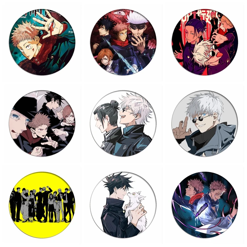 

Значок на рюкзак для косплея юдзютсу, аниме юйдзи итадори, булавка, значок на булавке Satoru Gojo, коллекция игрушек, булавка для сумок, одежды