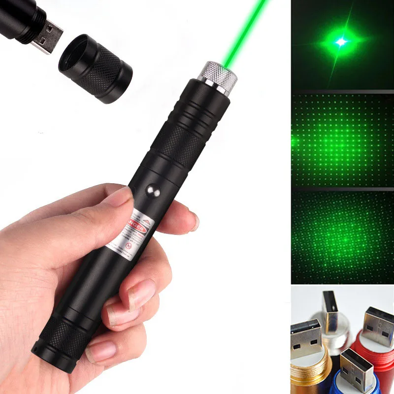 

Hunting Long Range Green Laser Pointer Pen 532nm with USB Charging Lasers 710 Sight Suitable for Night Outdoor Work Flashlight
