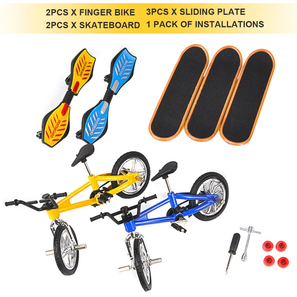 

Mini Kids Toy Road Bicycle Skateboard Finger Bike Collection For Boys Home Decoration Alloy Diecast Model Simulation Gift BMX