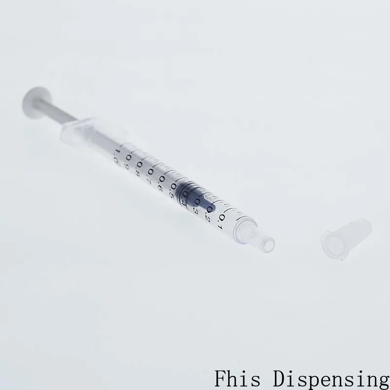 Оптовая продажа раздаточные шприцы 1cc 1 мл пластик с белым наконечником крышка