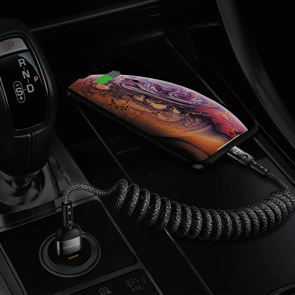 Mcdodo Весна Удлинительный кабель для быстрой зарядки USB кабеля IPhone 11 12 XS MAX XR X 8 7 6 plus
