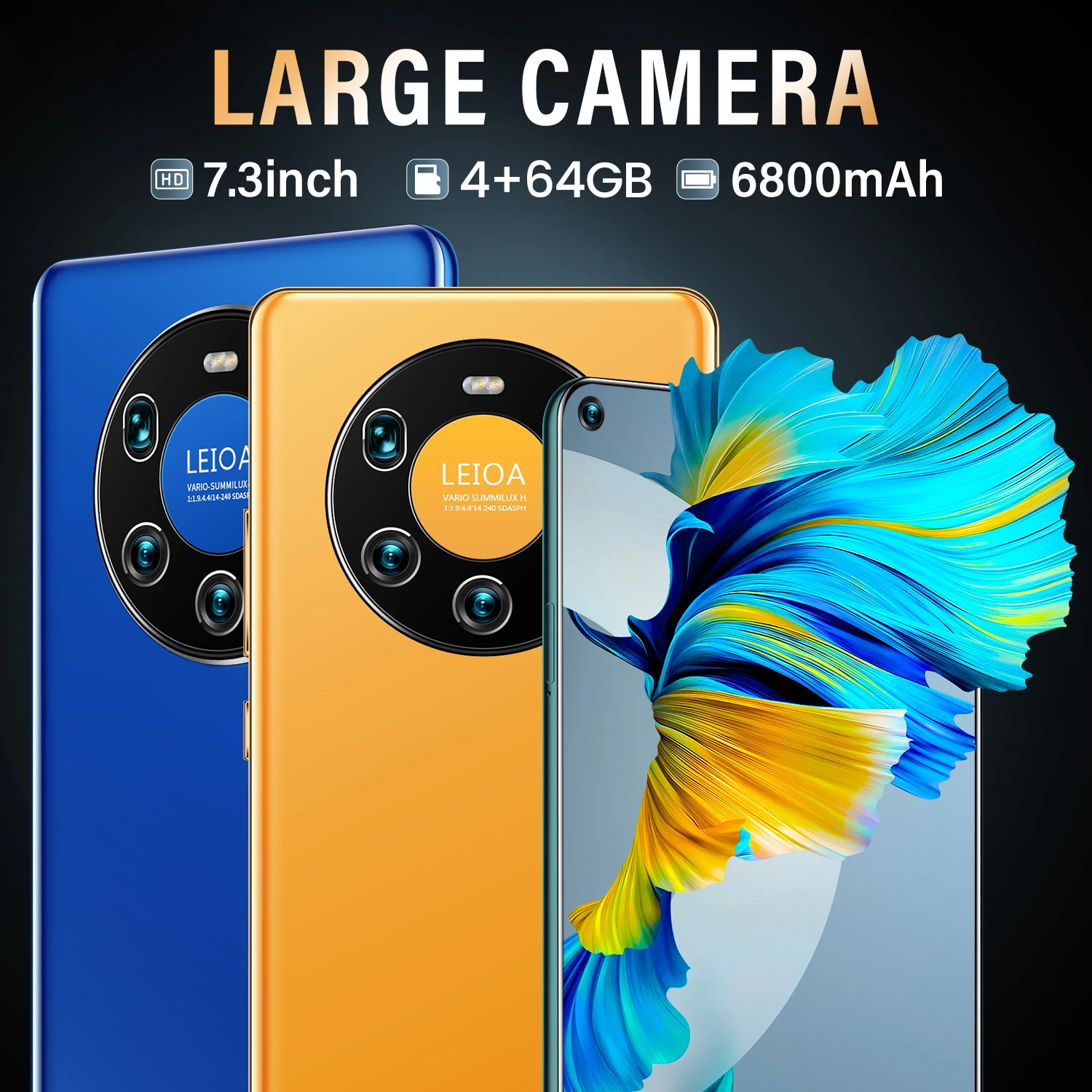 Global Version 7.3 Inch Screen 5G Smartphone with 12GB+512GB Large Memory for Huawei Mate 40 Pro+ Cellphone Samsung Mobile Phone | Мобильные