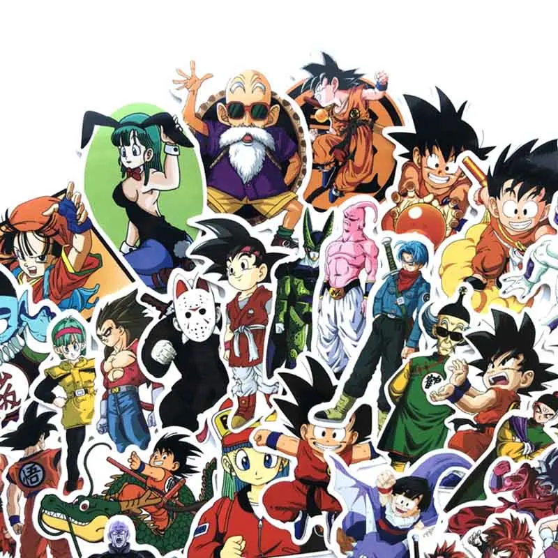 50 шт. водонепроницаемые наклейки в стиле аниме Dragon Ball s Super Saiyan Goku наклейка для