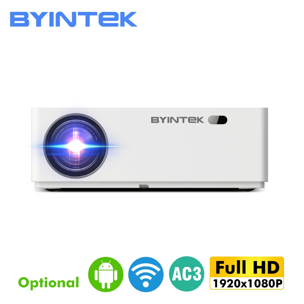 BYINTEK K20 1080P 3D Smart Full HD Android Wifi 300 дюймов игра для домашнего кинотеатра светодиодный