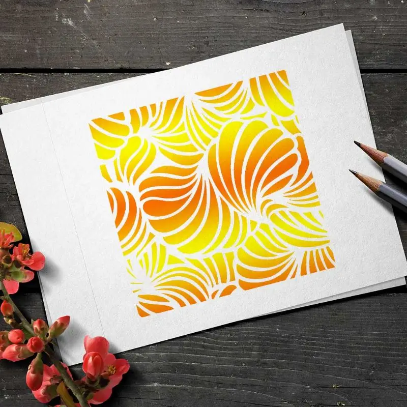 

6pcs/set Mandala Drawing Template Wall Stencil Painting Embossing for Wood Floor Tiles