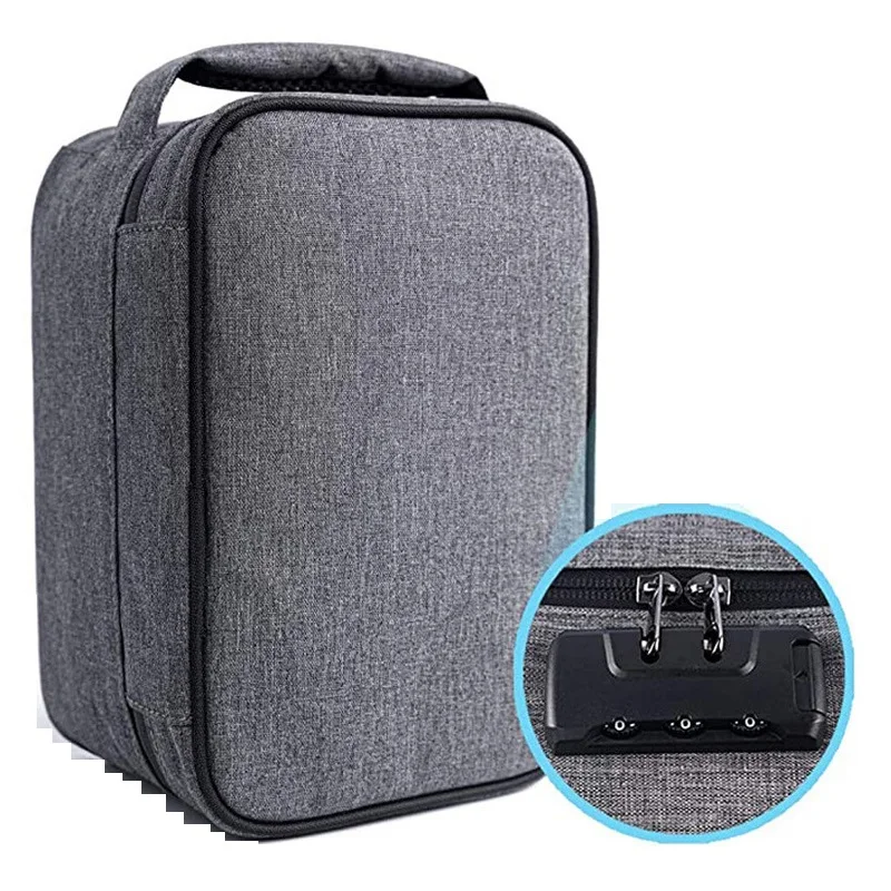 

Smoking Deodorant Storage Bag with Combination Lock Stash Tobacco Smell Proof Case Travel Carbon Lined Container Cigarette Case