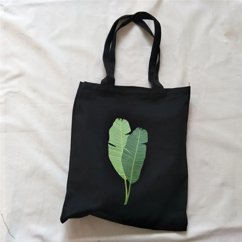 2019 женские Сумки тканевая сумка тоут рисунок банановых листьев печати для