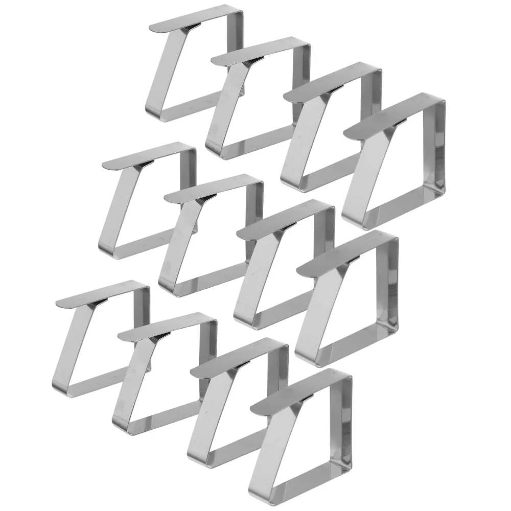 

20 Pcs Practical Tablecloth Clamp Adjustable Clamp Stainless Steel Non-slip Clip