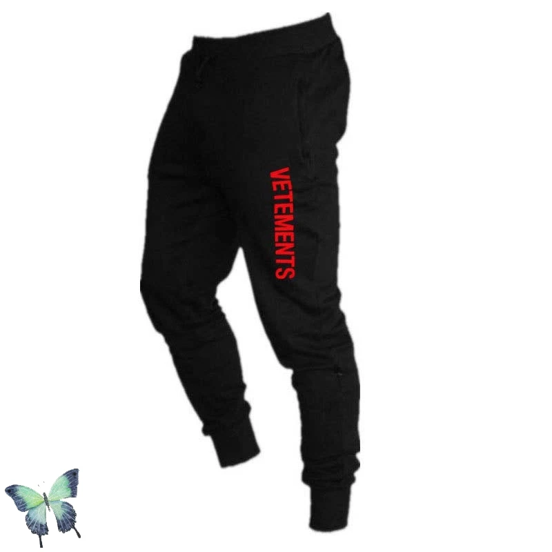

Autumn Winter VETEMENTS Digital Printing Drawstring Sweatpants Men Women High Quality 100%Cotton Trousers VETEMENTS Pants