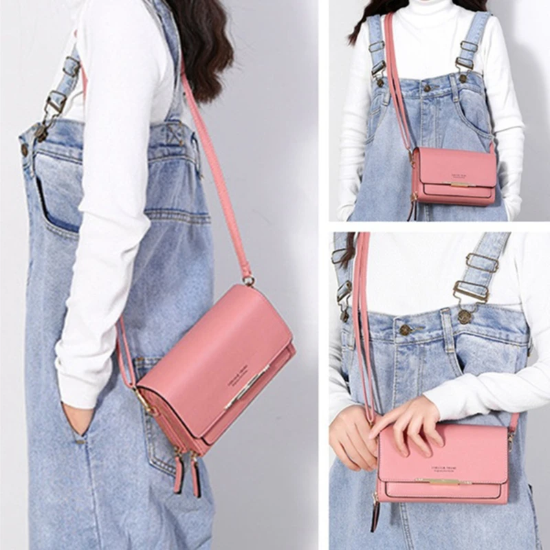 

2021 Women Wallet Brand Cell Phone Wallet Big Card Holders Wallet Handbag Purse Clutch Messenger Shoulder Straps Bag