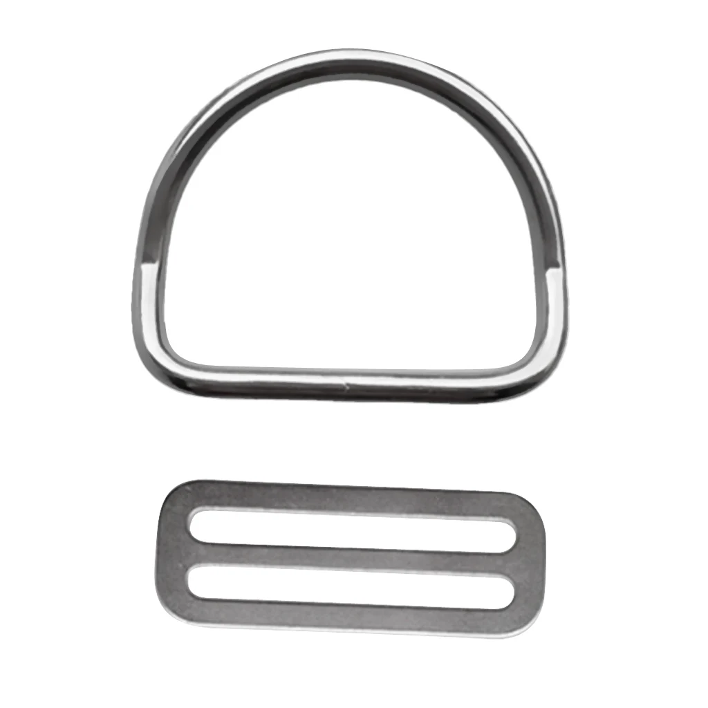 

4pc Scuba Diving Weight Belt Keeper With Bent D Ring For 5cm Webbing