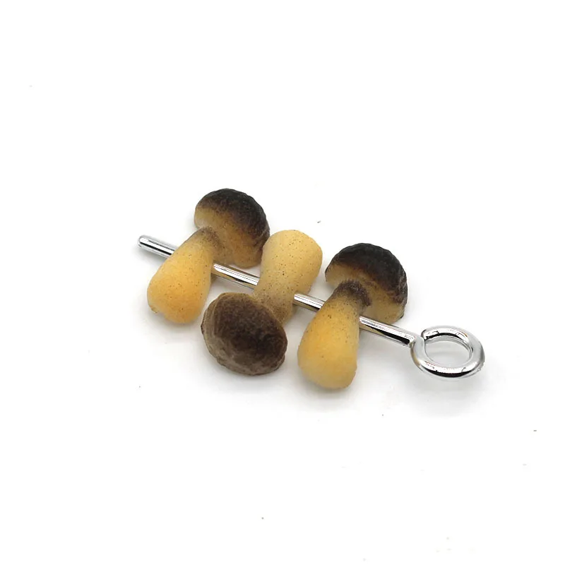 

The simulation Mini Delicious Barbecue Keychain Resin Summer Vacation Beach Food Key Chain for Woman Unique Gift Key Ring