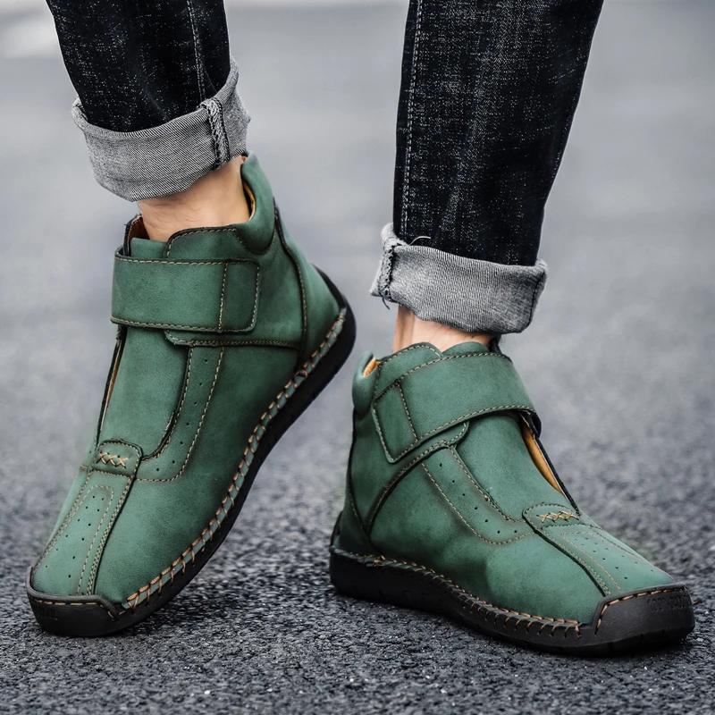 spesifikasi Sepatu Bot Pria Baru Sepatu Bot Salju Bulu Hangat Mewah Sepatu Bot Pergelangan Kaki Musim Dingin Buatan Tangan Kualitas Tinggi Sepatu Kasual Nyaman Ukuran Besar 38-48 Y87