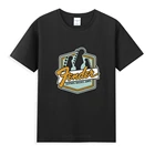 Классическая черная футболка с логотипом гитары Fender, Новинка лета, Мужская популярная модель с коротким рукавом, стиль унисекс