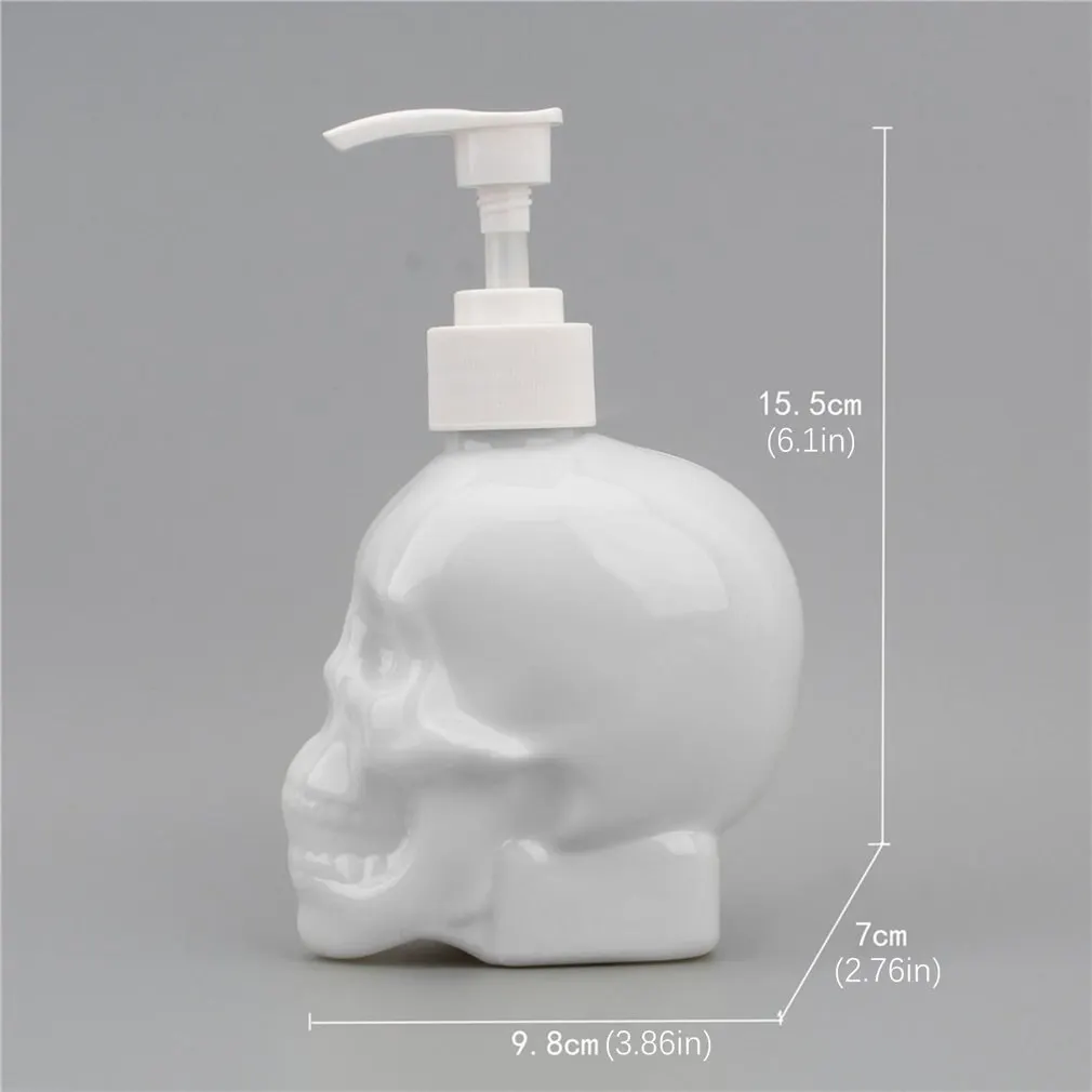 

Creative Skull Bathroom Liquid Soap Dispenser 350ml Hand Soap Bottle Shower Gel Shampoo Fillable Bottle