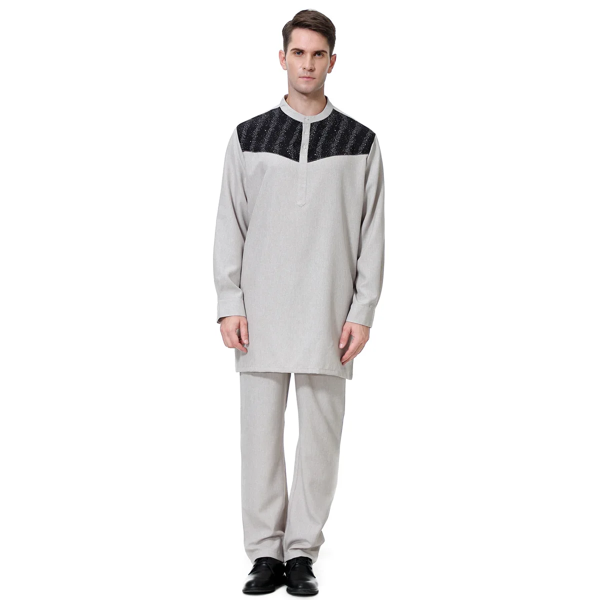Muslim Clothing for Men Ropa Arabe Hombre Islam Djellaba Man O Neck Caftan Homme Abito Uomo Jubba Thobe Abaya Lam Pakistan Robe