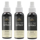 Оптовая продажа, частная торговая марка, 100 мл, темно-коричневый, средний коричневый светильник-коричневый парик, кружевной оттенок, спрей