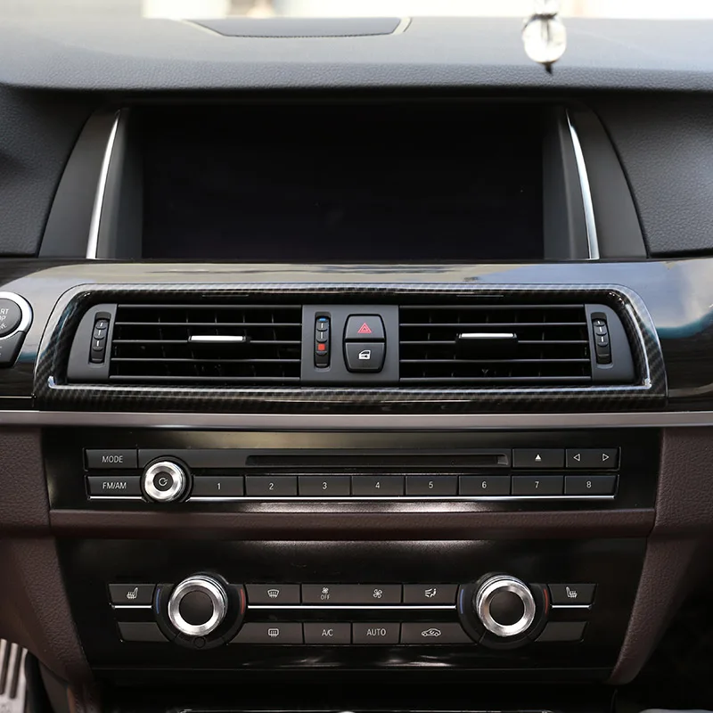 Углеродное волокно стиль ABS хромированная консоль кондиционер вентиляционная