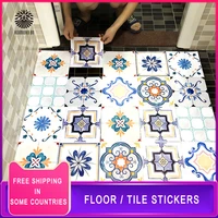 10 pcslot 20x20cm self adhesive diy wallpaper pvc ceramic tile stickers waterproof bathroom floor stickers tiles non slip decal