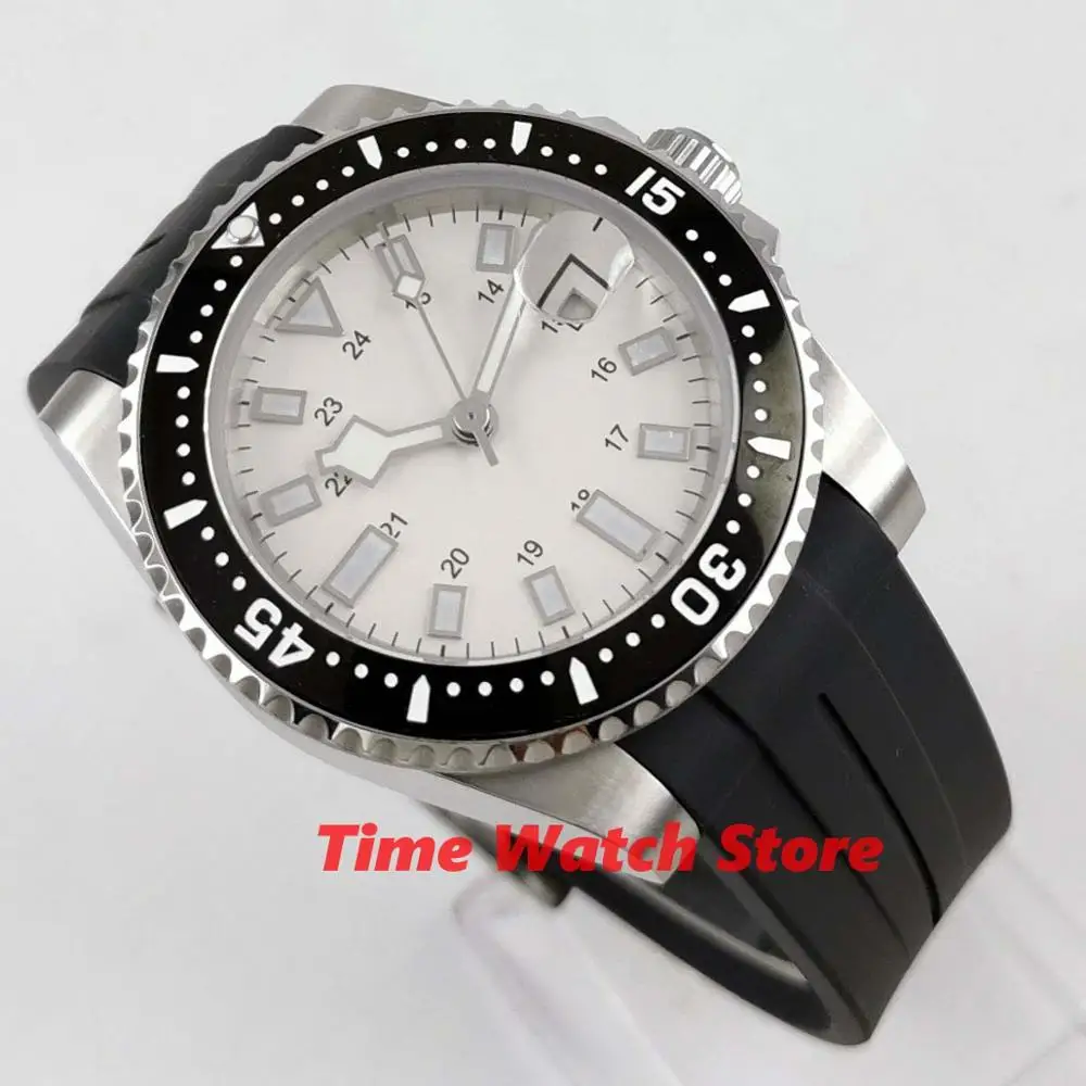 Мужские автоматические часы с сапфировым стеклом 40 мм японские Miyota 8215 мужские t