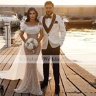 2021 арабское платье-Русалка для выпускного вечера женское кружевное свадебное платье с цветами сексуальное женское