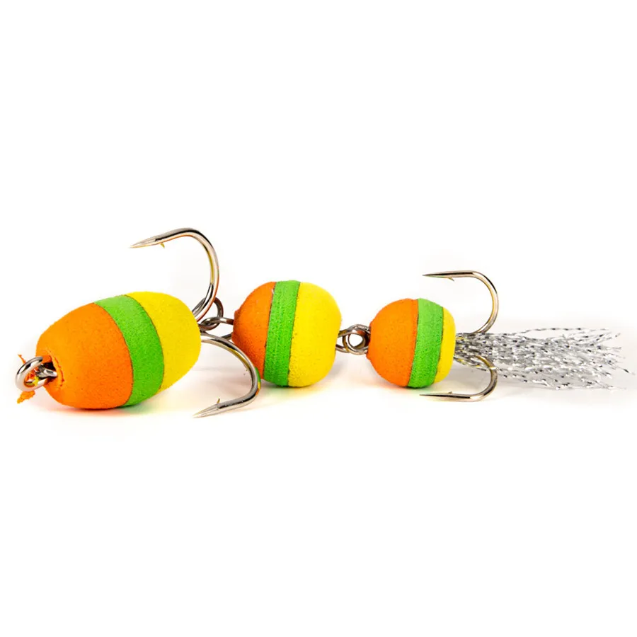 2 pieces of foam fishing bait kit with New design structure easy to float W | Спорт и развлечения