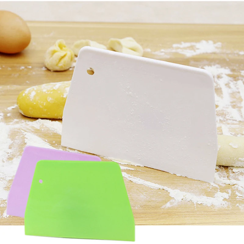 Кондитерский Резак пластиковые шпатели для торта Скребок теста трапециевидные