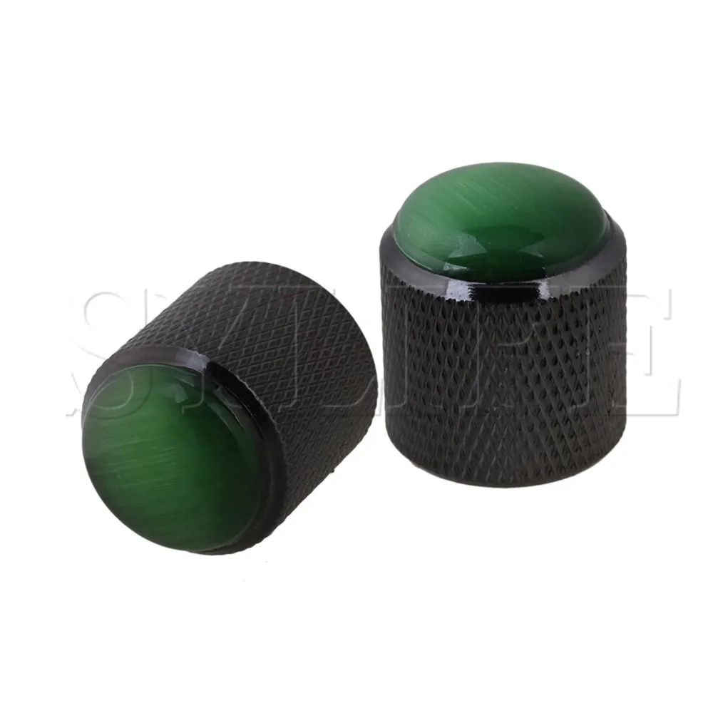 3 x зеленая стеклянная головка практичная электрическая гитара черные купольные