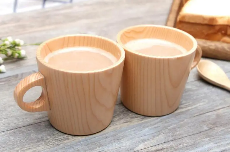 

Cunninghamia Lanceolata Coffee Cup Tea Cup Anti-scalding Single Ear Water Cup Wholesale