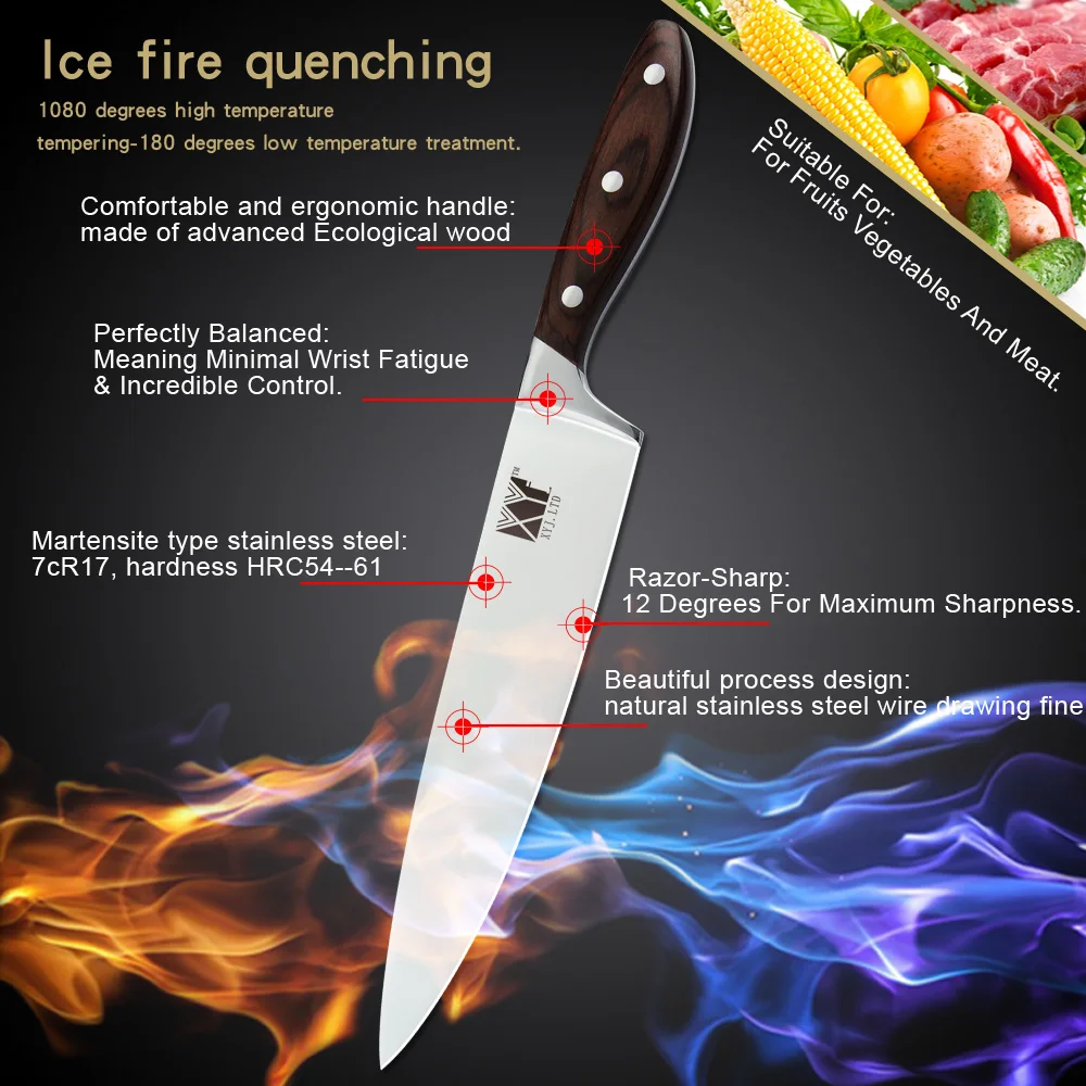 Набор японских кухонных ножей XYj 3 шт. профессиональный шеф повар инструменты для