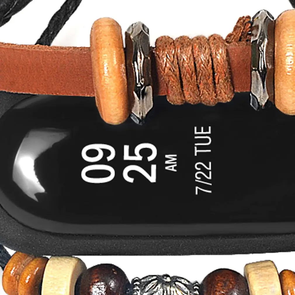 Модный дизайн из искусственной кожи с бусинами ремешок на запястье сменный