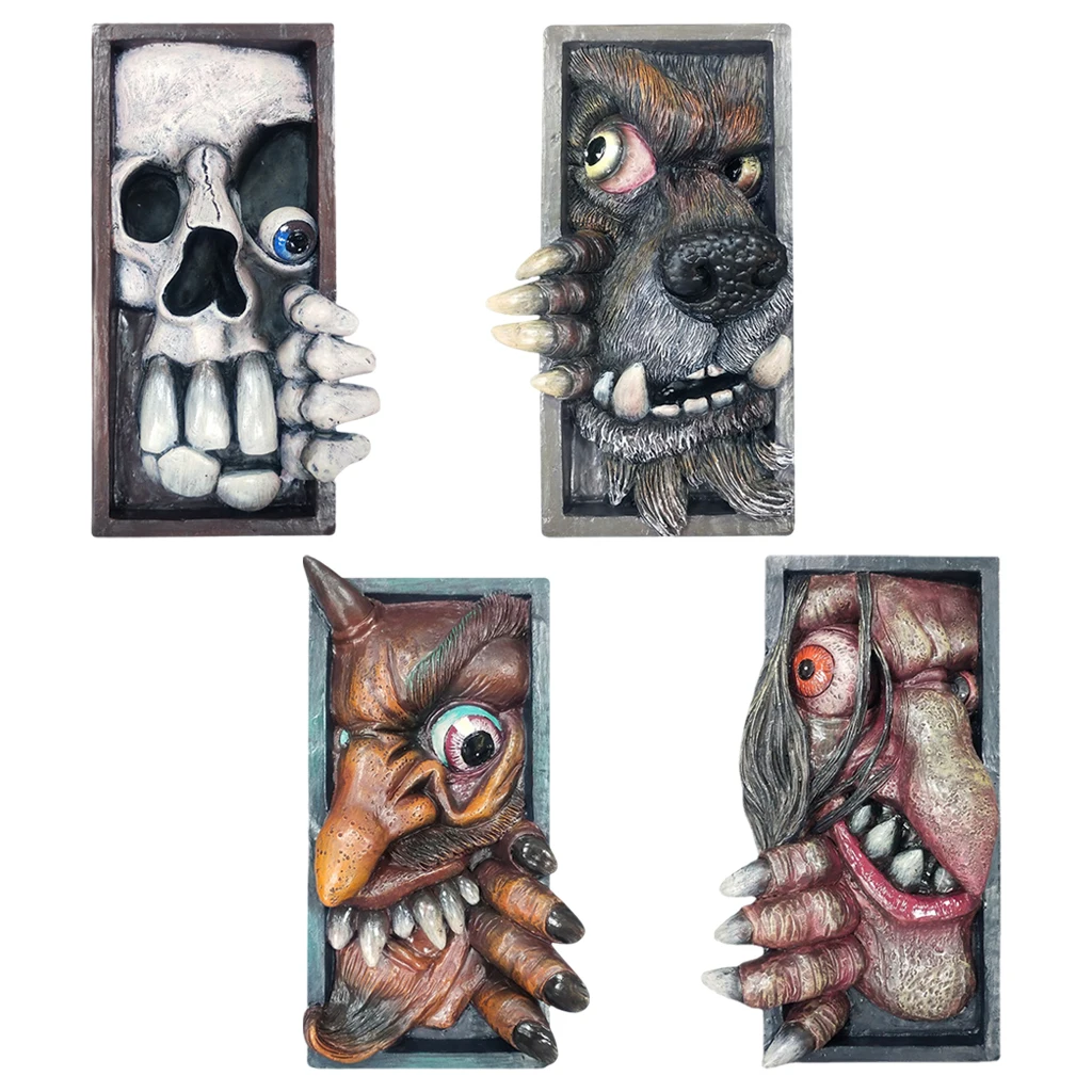 

Монстр книжный конец смолы Peeping на книжную полку скульптура Хэллоуин Декор