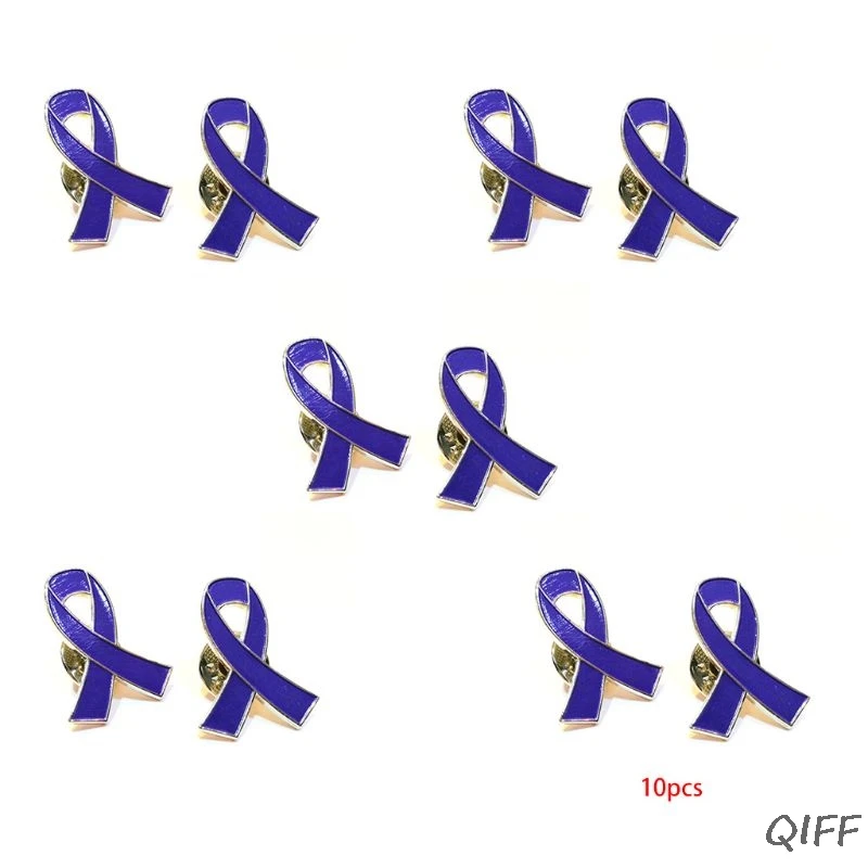 10 шт./компл. женские ювелирные изделия эмалированная Фиолетовая лента брошь