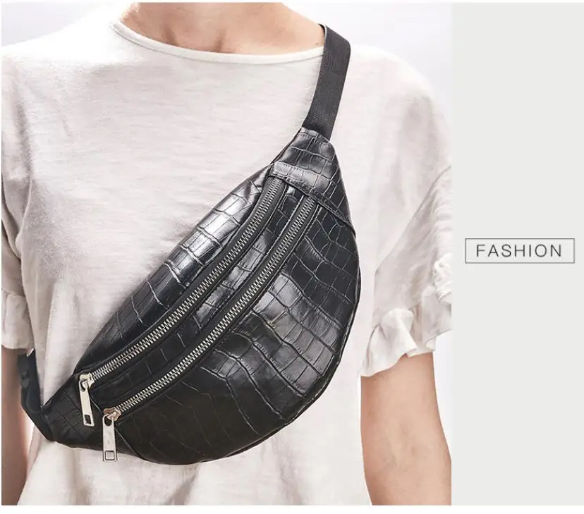 

2021 Waist Bag Chest Bag PU Waterproof Pack Messenger Shoulder Bags