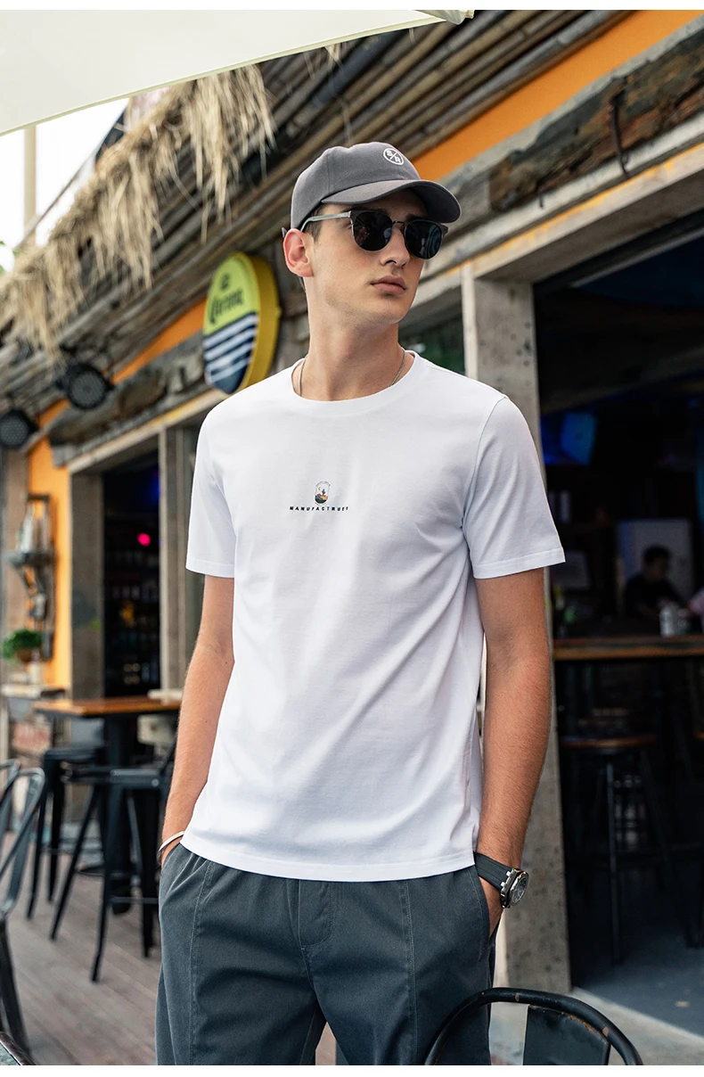 

YTX1915 men's fashion brand casual simple youth cotton short-sleeved T-shirt
