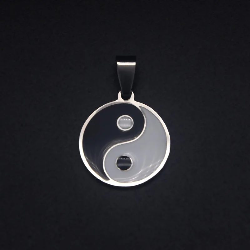 

1pcs Trendy Stainless Steel Dripping Oil Gossip Charms Pendant Woman Man Jewelry DIY Making Necklace Pendant Accessories Finding